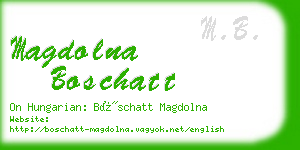 magdolna boschatt business card